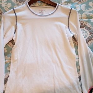 Life is Peachy White Scrub Top